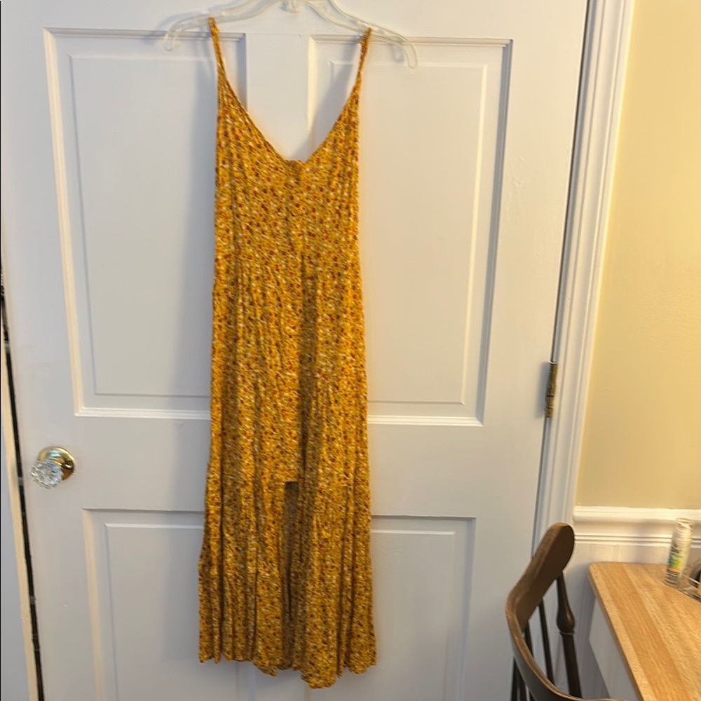 Band of Gypsies Yellow Floral Maxi Sundress Sleeveless S